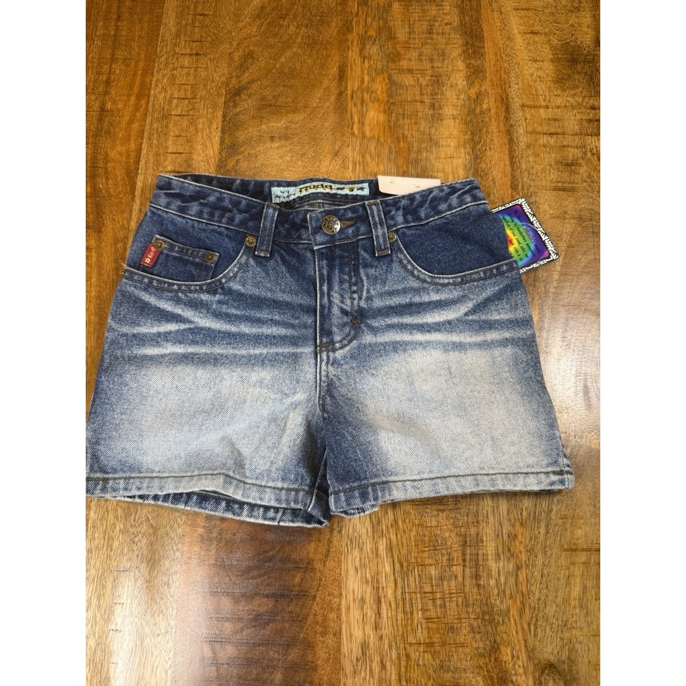 Mudd Girls Size 8 Denim Shorts Sand Blast Light Wash Y2K NWT Vintage Style